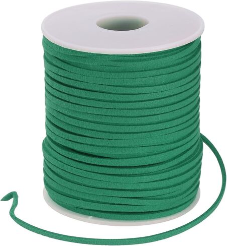 PATIKIL 50 Yards x 2.6mm Faux Suede Leather Cord, Leather Lace String for Bracelet Necklace Beading Making DIY Crafts, Grass Green in Saudi Arabia