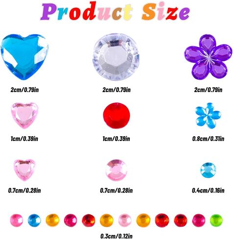 3900pcs ملصقات الأحجار الكريمة ، ملصقات راينستون لاصق ذاتي ، ملصقات جوهرة بلينج أكريليك للحرف اليدوية ، عصا على الأحجار الكريمة لمكياج GEMS أشكال متنوعة DIY in Kuwait