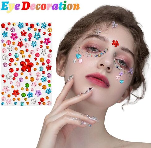 3900pcs ملصقات الأحجار الكريمة ، ملصقات راينستون لاصق ذاتي ، ملصقات جوهرة بلينج أكريليك للحرف اليدوية ، عصا على الأحجار الكريمة لمكياج GEMS أشكال متنوعة DIY in Kuwait