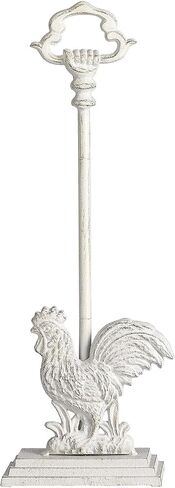 Door Stoppers for Bottom of Door with Handle - 5.3 Lbs Heavy Duty Floor Decorative Door Stop Wedge- Distressed White Cast Iron Doorstop - 16" H Tall in Saudi Arabia