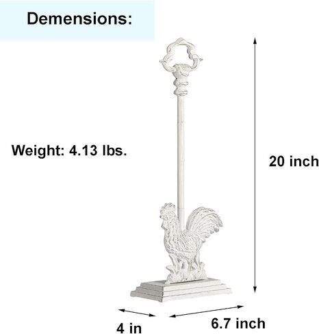 Door Stoppers for Bottom of Door with Handle - 5.3 Lbs Heavy Duty Floor Decorative Door Stop Wedge- Distressed White Cast Iron Doorstop - 16" H Tall in Saudi Arabia