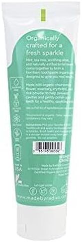 RADIUS USDA Organic Toothpaste 3oz Non Toxic Chemical-Free Gluten-Free Designed to Improve Gum Health & Prevent Cavity - Clove Cardamom - Pack of 3 in Kuwait