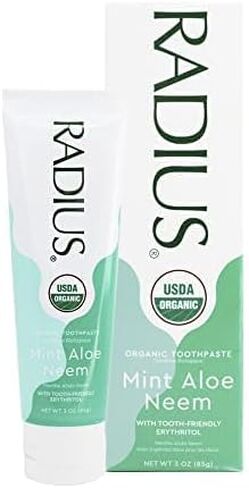 RADIUS USDA Organic Toothpaste 3oz Non Toxic Chemical-Free Gluten-Free Designed to Improve Gum Health & Prevent Cavity - Clove Cardamom - Pack of 3 in Kuwait