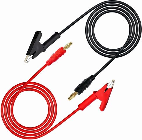 Short Alligator Clip Test Leads, 16AWG Clip to Clip Insulator Test Leads, 1.8M Short Alligator Clip to Short Alligator Clip Leads for multimeters, Battery Testing.(5S） in Saudi Arabia