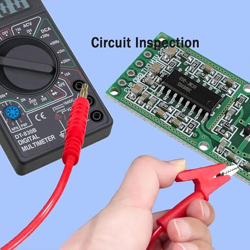 خيوط اختبار التمساح القصير ، مقطع 16AWG إلى قصاصات اختبار العزل ، مقطع تماسيح قصير 1.8 متر إلى مقطع التمساح القصير للمقاييس المتعددة ، اختبار البطارية. (5S） in Kuwait