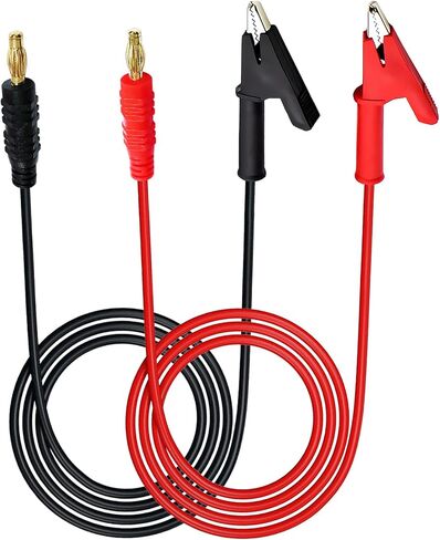 خيوط اختبار التمساح القصير ، مقطع 16AWG إلى قصاصات اختبار العزل ، مقطع تماسيح قصير 1.8 متر إلى مقطع التمساح القصير للمقاييس المتعددة ، اختبار البطارية. (5S） in Kuwait