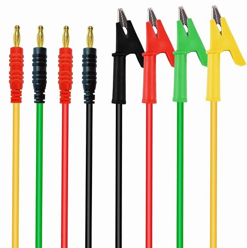 Short Alligator Clip Test Leads, 16AWG Clip to Clip Insulator Test Leads, 1.8M Short Alligator Clip to Short Alligator Clip Leads for multimeters, Battery Testing.(5S） in Saudi Arabia