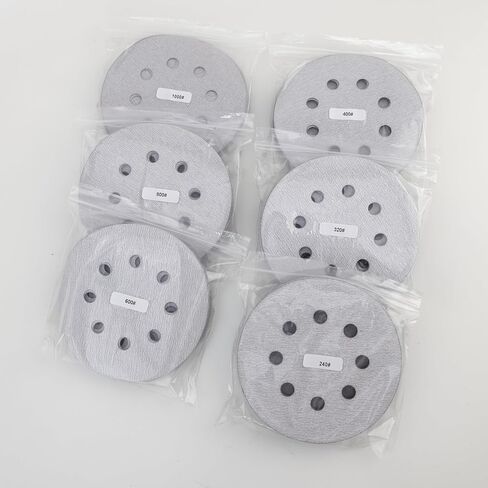 Sanding Discs 5 Inch 8 Hole Sandpaper for Random Orbital Sander, Universal Orbit Sander Paper for Polishing/Grinding (30) in Kuwait