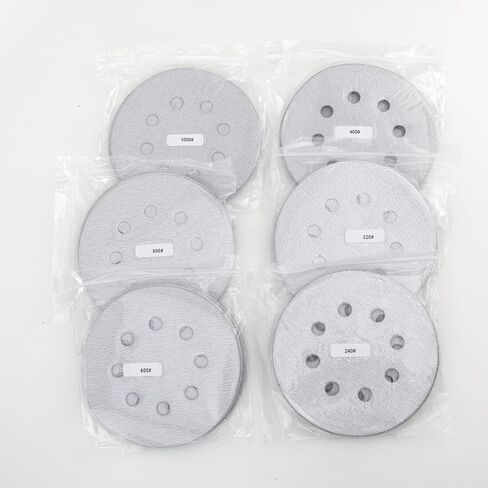 Sanding Discs 5 Inch 8 Hole Sandpaper for Random Orbital Sander, Universal Orbit Sander Paper for Polishing/Grinding (30) in Saudi Arabia