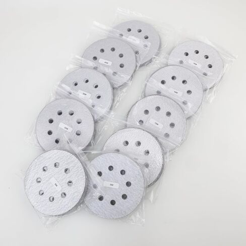 Sanding Discs 5 Inch 8 Hole Sandpaper for Random Orbital Sander, Universal Orbit Sander Paper for Polishing/Grinding (30) in Saudi Arabia