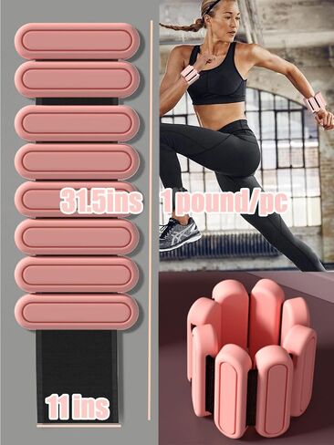 Black Wrist Ankle Weights for Women Men, 2pcs Adjustable Silicone Arm Weights Bracelet for Running Pilates, Walking, Yoga, Workout, Gym（1LB Each） in Saudi Arabia