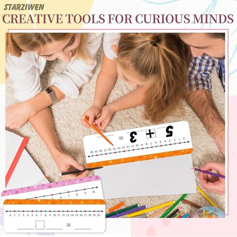 35 حزم بطاقات لوحات الجافة المحو الجافة ، لوحية مزدوجة القابلة للكتابة ويمكن محوها 0-10 على جانب واحد و 0-20 على اللوحة البيضاء الرياضيات الجانبية الأخرى للأطفال والطلاب والفصول الدراسية والمنزل (Pink & Oran) in Kuwait