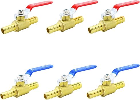 3/4 بوصة صمامات كرة PEX ، 2 PCS PEX النحاس الكامل المنفذ مغلق صمام الكرة ، نحاس ربع المنفذ الكامل انعطف صمامات PEX للمياه الساخنة والباردة in Kuwait