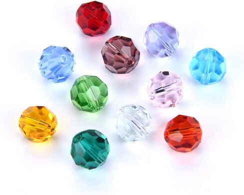 2 Sets Adabele Birthstone Loose Beads 8mm Austrian Round Crystal (24pcs) for Earrings Bracelet Necklace Jewelry Craft Making BB3 in Saudi Arabia