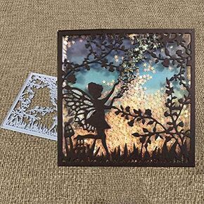 1 PCS Square Fairy Jungle Grass Background Diays ، DIY Scrapbooking Artist Metal Cutting Metals Stencils Scrapbooking Albract Card Craft Cursing Die Cuts