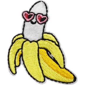Cute-Patch Cute Banana Mini Embroided Iron on Patch sew on Applique Funny Fruit Food Patch