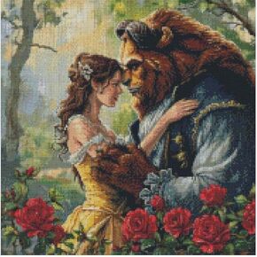 Belle in Yellow Dress Counted Cross Stitch Kits, 14ct, Cotton Thread, 180x180 Stitch 31x31cm, Counted Cotton Cross Stitch kit