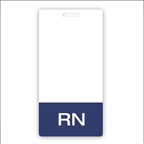 RN Registered Nurse Vertical Hospital ID Badge Buddy (1 Pack, Blue) by ID Zone
