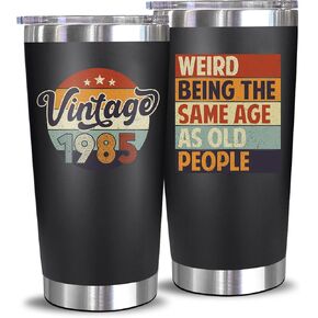 NewEleven 40th Birthday Gifts For Men Women - 1985 40th Birthday Decorations For Men Women - Turning 40-40 Year Old Gifts For Men, Women, Mom, Dad, Wife, Husband - 20 Oz Tumbler