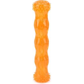 Jeanoko Pet Molar Rod Toy Silicone Dog Chew Toys for Aggressive Chewers Interactive Dog Toys for Small/Medium Dog(Orange L)