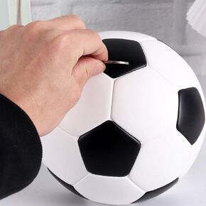 Bestonzon Soccer Ball Piggy Bank ، كرة القدم التي تحت عنوان Coin Bank ، Bank Piggy Soccer Pank ، Bank Coin With Football ، وتوفير المال والديكور الرياضي لـ Grils Boys (S Size)