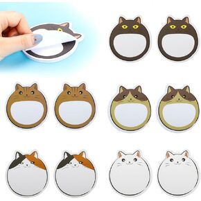 5 حزم كات موضوع الملاحظات اللزجة Kawaii Cartoon Animal Sticky Notes Self Self Note Set Pads Plads Marker Notepad للمدرسة والمنزل والمكتب والحزمة