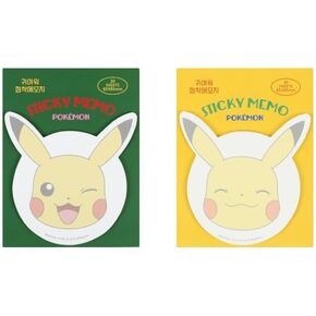 2 Count ، Pikachu Sticky Notes Pad ، Pad Memo Pad ، 30sheets/pad (وجه)