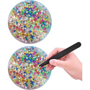 Skin Picking Fidget Toys,2Pcs 3.35 Inch Picky Pad with Tweezer Soft Silicone Skin Picking Fidget Toys Party Toy and Relax Anxiety Toy for Adult (Multi-Colored-New)