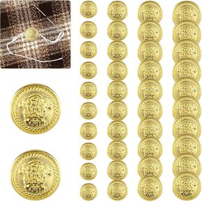 40pcs 4 أزرار ذهبية الحجم للنساء والرجال زر الذهب لأزرار السترة لخياطة زر المعادن لبدلات الملابس ، سترة ، جينز ، معطف الرياضة (15/18/21/25 ملم)