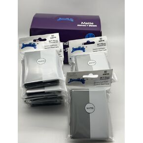1 Box of 600 Counts -12packs Grey Color Double Matte Standard Card Sleeves Toploaders for Trading Cards, Collectable Gaming Cards, MTG Cards, L5R, TCG, Baseball, Rugby, Football Card