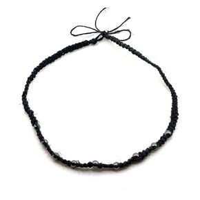 BEACH HEMP JEWELRY Hematite Bead Necklace Hemp Choker for Men Women Teen Girls Handmade In USA