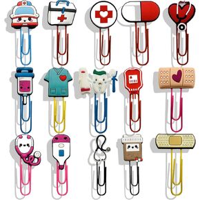 15 PCS لطيف المرجعية المرجعية الكارتون الإشارات المرجعية مع Paperclip ملونة لترقيم ترقيم مجلد مجلد المرجعية هدايا لفتيات الطالب القرطاسية الأساسية هدايا ممرضة ممرضة