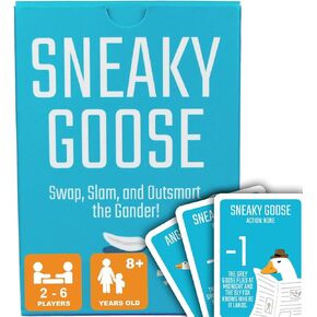 Sneaky Goose - لعبة بطاقة استراتيجية المرح العائلية للأطفال والمراهقين والكبار | التفكير السريع والذاكرة | الإدمان والترفيه | 2-5 لاعبين | سن 8+
