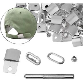 Cap Buckle, 36 Sets Metal Cap Hat Buckles Replacement Adjustable Buckle Accessories Fix Cap with Tool