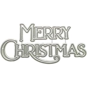 Merry Christmas Metal Cutting Dies, for DIY Christmas Card Making Kit, Embossing Paper Die Cuts, Scrapbook Machine Stencils Storage Pockets Supplies