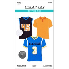 Spellbinders S4-1294 Athletic Apparel Etched Dies by Justine Dvorak