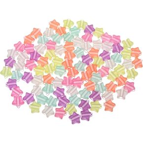 Cobee 100 PCS Glow in the Dark Star Beads ، حبات المهر 13 ملم للأساور صنع المجوهرات ، حبة النجمة للقلائد الحرف ضفائر الشعر مقرات المفاتيح DIY String Craft Projects