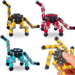 3pcs عيد الفصح سلة سلة Transformable Transforge Spinner Toys Bulk for Kids Boys Mini Figette Stains مجموعة صغيرة الحسية حزمة Gyro Pack for School Classroom Form
