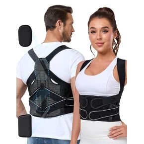 Back Brace Posture Corrector for Women and Men, Adjustable Full Back Support for Upper and Lower Back Pain Relief, Back Straighter Instant Posture Corrector