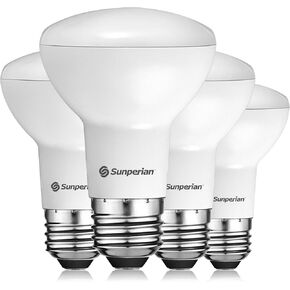 SunPerian 6 Pack Br20 LED LED ، 6W = 50W ، 6500K Ultra Daylight ، 550 Lumens ، مصابيح إضاءة قابلة للضايق للعلب المريح ، مصنفة محاطية ، مصنفة رطبة ، مدرجة ، E26 قاعدة قياسية E26