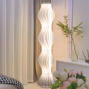 LED قابلة للعيان قابلة للعمود المصباح: 67 "مصابيح داكنة مزخرفة حديثة مع تصميم تنورة هولا - ظلال قامة حامل زاوية زاوية لمكتب غرفة نوم غرفة المعيشة