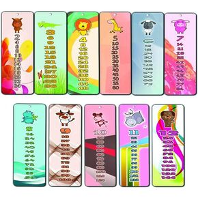 Creanoso Times Tables and Skip Counting Chart Cards (6 Sets) - Daily Math Practice - Cool Math Gifts - Math Help for Kids - Multiplication and Skip Count Made Easy - Back to School Supplies