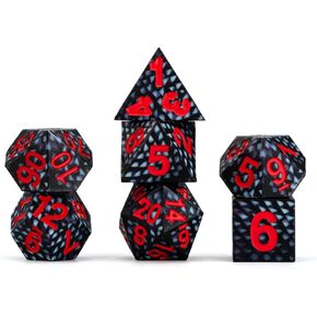 FanRoll Dragon StormTM Silicone Dice Set: Black Dragon Scales