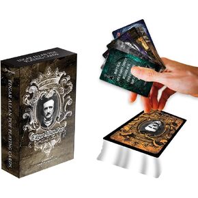 CREANOSO EDGAR Allan Poe Play Cards (DECK) - تخزين أوراق اللعب الملهمة للعائلة - رموز المكافآت للشركات للعائلة والأصدقاء