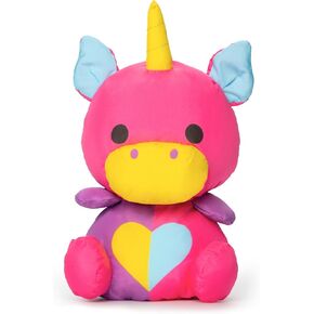 Jemah Unicorn محشو بالحيوان ، ألعاب أفخم مستوحاة من الرجعية للأعمار 3 وما فوق ، الوردي ، 7 "