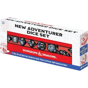مجموعة D&D New Adventure Dice Set (النرد الأحمر مع العلبة السوداء)