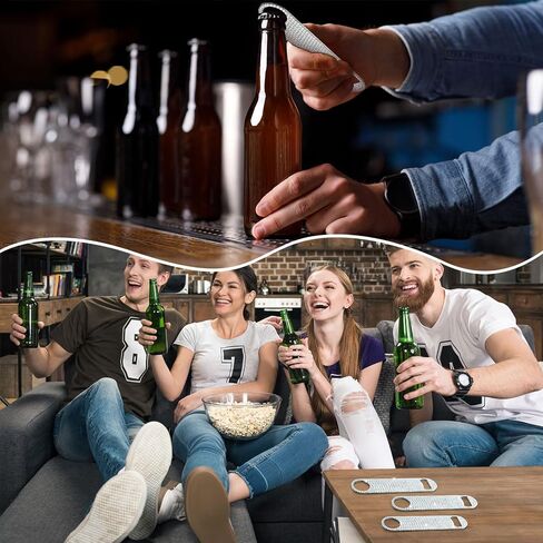 4 Pcs Glitter Bottle Opener Flat Bottle Opener Stainless Steel Beer Bottle Opener Bar Key Bottle Opener for Bartender Friends Rhinestone Bling Beer Opener for Soda Beer Wine Can (Light Pink) in Kuwait