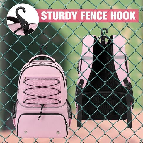 Bevalsa Pickleball Bag Backpack for Women Men Teens, Tennis Backpack Tennis Bag with Shoe Compartment, Multifunctional Sports Padel Racket Bag Badminton Backpack Fits 4 Rackets with Fence Hook in Saudi Arabia