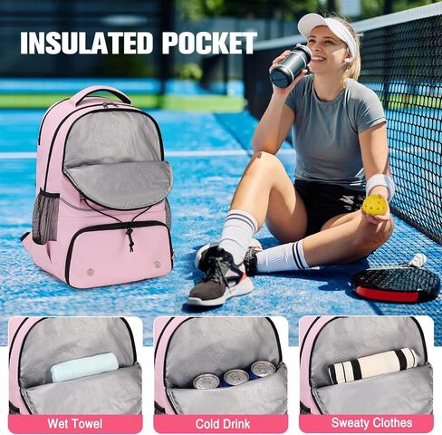 Bevalsa Pickleball Bag Backpack for Women Men Teens, Tennis Backpack Tennis Bag with Shoe Compartment, Multifunctional Sports Padel Racket Bag Badminton Backpack Fits 4 Rackets with Fence Hook in Saudi Arabia