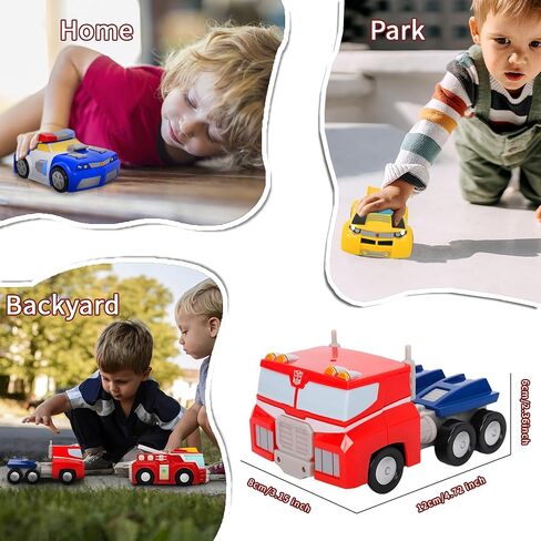 YOLOPARK Transformer Toys Optimus Prime Toy Car，4.72 Inch No Converting Transformers Rescue Bots Cars,Friction Powered Cars Gifts for Toddler Boys and Girls Age 3 4 5 6 7 8 Year 0ld in Saudi Arabia